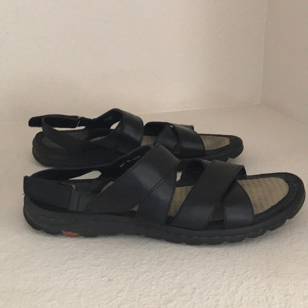 Born Black Leather Sandals. Women’s size 9.